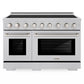 ZLINE 48 in. 6.7 cu. ft. Paramount Induction Range with 7 Element Cooktop and Dual Ovens in Satin Stainless Steel (SINRS-48)