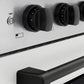 ZLINE Autograph Edition 48 in. 6.7 cu. ft. Paramount Induction Range with 7 Element Cooktop and Dual Ovens in Satin Stainless Steel with White Matte Doors and Matte Black Accents (SINRSZ-WM-48-MB)