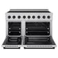 ZLINE Autograph Edition 48 in. 6.7 cu. ft. Paramount Induction Range with 7 Element Cooktop and Dual Ovens in Stainless Steel with Matte Black Accents (SINRZ-48-MB)