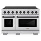 ZLINE Autograph Edition 48 in. 6.7 cu. ft. Paramount Induction Range with 7 Element Cooktop and Dual Ovens in Stainless Steel with Matte Black Accents (SINRZ-48-MB)