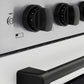 ZLINE Autograph Edition 48 in. 6.7 cu. ft. Paramount Induction Range with 7 Element Cooktop and Dual Ovens in Stainless Steel with White Matte Doors and Matte Black Accents (SINRZ-WM-48-MB)