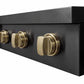 ZLINE Autograph Edition 36 in. Paramount Induction Rangetop with 5 Element Cooktop in Black Stainless Steel and Champagne Bronze Accents (SINRTBZ-36-CB)