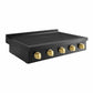 ZLINE Autograph Edition 36 in. Paramount Induction Rangetop with 5 Element Cooktop in Black Stainless Steel and Polished Gold Accents (SINRTBZ-36-G)