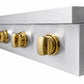 ZLINE Autograph Edition 30 in. Paramount Induction Rangetop with 4 Element Cooktop in Satin Stainless Steel and Polished Gold Accents (SINRTSZ-30-G)