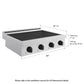 ZLINE Autograph Edition 30 in. Paramount Induction Rangetop with 4 Element Cooktop in Satin Stainless Steel and Matte Black Accents (SINRTSZ-30-MB)