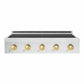 ZLINE Autograph Edition 36 in. Paramount Induction Rangetop with 5 Element Cooktop in Satin Stainless Steel and Polished Gold Accents (SINRTSZ-36-G)