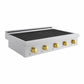 ZLINE Autograph Edition 36 in. Paramount Induction Rangetop with 5 Element Cooktop in Satin Stainless Steel and Polished Gold Accents (SINRTSZ-36-G)