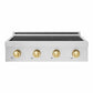 ZLINE Autograph Edition 30 in. Paramount Induction Rangetop with 4 Element Cooktop in Stainless Steel and Polished Gold Accents (SINRTZ-30-G)
