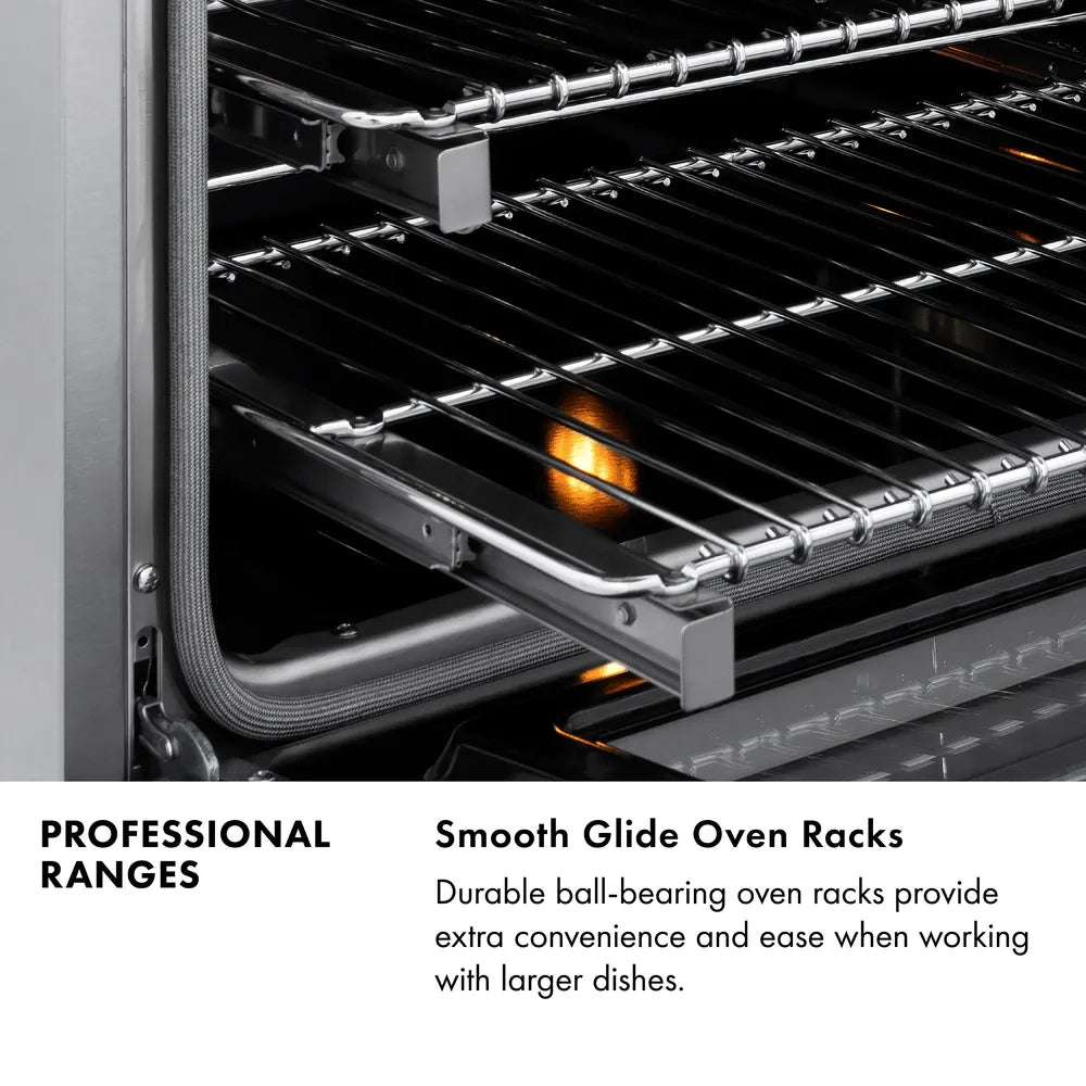 ZLINE 48 in. 6.7 cu. ft. Paramount Double Oven Gas Range with 8 Burner Cooktop in Stainless Steel, Open Box-Great Condition