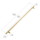 ZLINE Autograph Edition 48 in. Wall-Mount Range Hood Helix Handle (Set of 1) in Polished Gold (RHHZ-K-G-48)