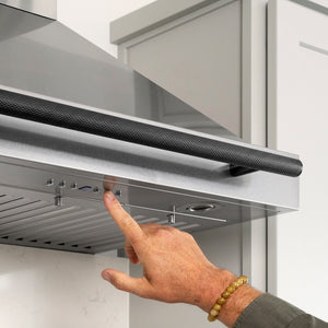 ZLINE Autograph Edition 48 in. Wall-Mount Range Hood Helix Handle (Set of 1) in Matte Black (RHHZ-K-MB-48)