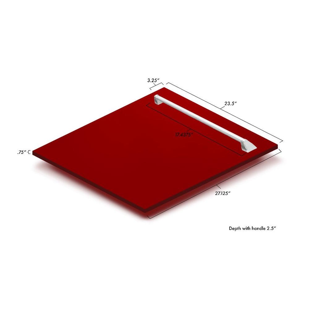 ZLINE 24 in. Tallac Dishwasher Panel dimensional graphic.