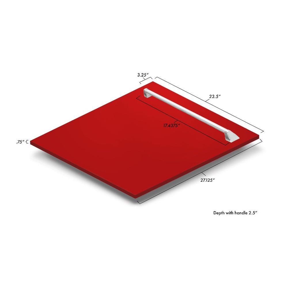 ZLINE 24 in. Tallac Dishwasher Panel dimensional graphic.