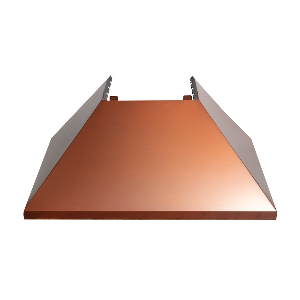 ZLINE Ducted Satin Stainless Steel Wall Mount Range Hood with Copper Shell and Size Options (8654C)
