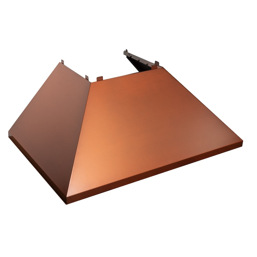 ZLINE Ducted Satin Stainless Steel Wall Mount Range Hood with Copper Shell and Size Options (8654C)