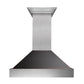 ZLINE Ducted Satin Stainless Steel Wall Mount Range Hood with Oil Rubbed Bronze Shell and Size Options (8654ORB)