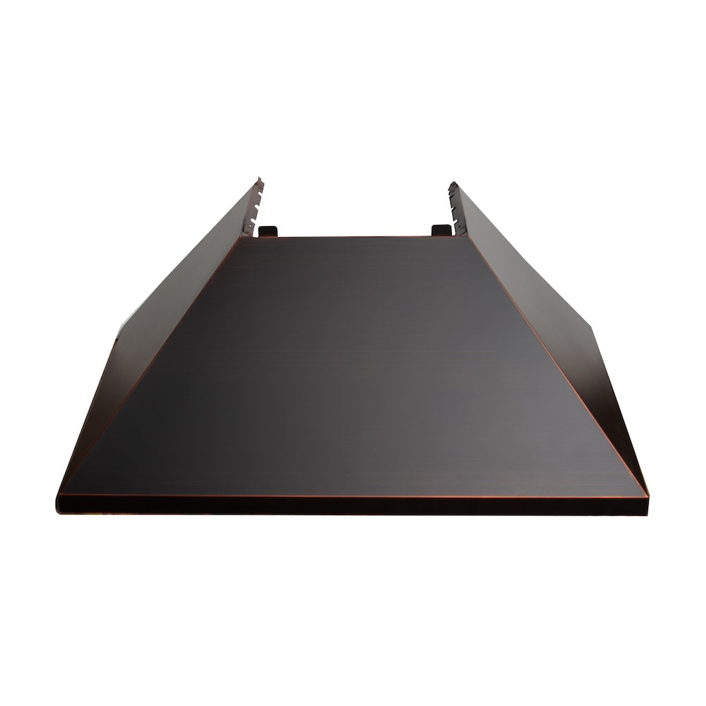 ZLINE Ducted Satin Stainless Steel Wall Mount Range Hood with Oil Rubbed Bronze Shell and Size Options (8654ORB)