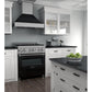 ZLINE 30 in. 4.0 cu. ft. Legacy Dual Fuel Range with 4 Burner Gas Cooktop and Electric Convection Oven in Satin Stainless Steel and Black Matte Door (RAS-BLM-30)