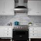 ZLINE 30 in. 4.0 cu. ft. Legacy Dual Fuel Range with 4 Burner Gas Cooktop and Electric Convection Oven in Satin Stainless Steel and Black Matte Door (RAS-BLM-30) front.