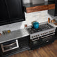 ZLINE 48 in. 6.0 cu. ft. Legacy Dual Fuel Range with 7 Burner Gas Cooktop and 2 Electric Ovens in Satin Stainless Steel and Black Matte Doors (RAS-BLM-48)