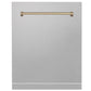 ZLINE Autograph Edition 24 in. Monument Dishwasher Panel with Color Options and Champagne Bronze Handle (DPMTZ-24-CB)