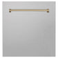 ZLINE Autograph Edition 24 in. Monument Dishwasher Panel with Color Options and Champagne Bronze Handle (DPMTZ-24-CB)
