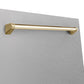 ZLINE Autograph Edition 24 in. Monument Dishwasher Panel with Color Options and Polished Gold Handle (DPMTZ-24-G)