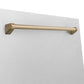 ZLINE Autograph Edition 18 in. Tallac Dishwasher Panel in Satin Stainless Steel Finish with Champagne Bronze Handle (DPVZ-SN-18-CB)