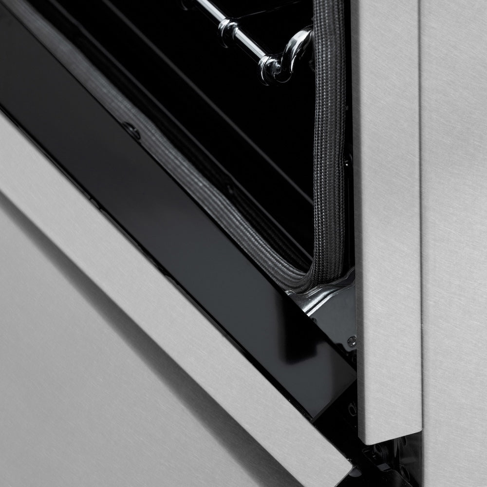 ZLINE 36 in. 4.6 cu. ft. Legacy Dual Fuel Range with 6 Burner Gas Cooktop and Electric Convection Oven in Satin Stainless Steel, Open Box-Excellent Condition