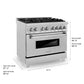 ZLINE 36 in. 4.6 cu. ft. Legacy Dual Fuel Range with 6 Burner Gas Cooktop and Electric Convection Oven in Satin Stainless Steel, Open Box-Good Condition