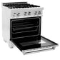 ZLINE 30 in. 4.0 cu. ft. Legacy Dual Fuel Range with 4 Burner Gas Cooktop and Electric Convection Oven in Satin Stainless Steel, Open Box-Good Condition