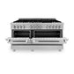ZLINE 60 in. 7.4 cu. ft. Legacy Dual Fuel Range with 9 Burner Gas Cooktop and 2 Electric Convection Ovens in Satin Stainless Steel, Open Box-Great Condition