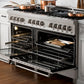 ZLINE 60 in. 7.4 cu. ft. Legacy Dual Fuel Range with 9 Burner Gas Cooktop and 2 Electric Convection Ovens in Satin Stainless Steel (RAS-SN-60)