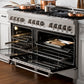 ZLINE 60 in. 7.4 cu. ft. Legacy Dual Fuel Range with 9 Burner Gas Cooktop and 2 Electric Convection Ovens in Satin Stainless Steel, Open Box-Great Condition