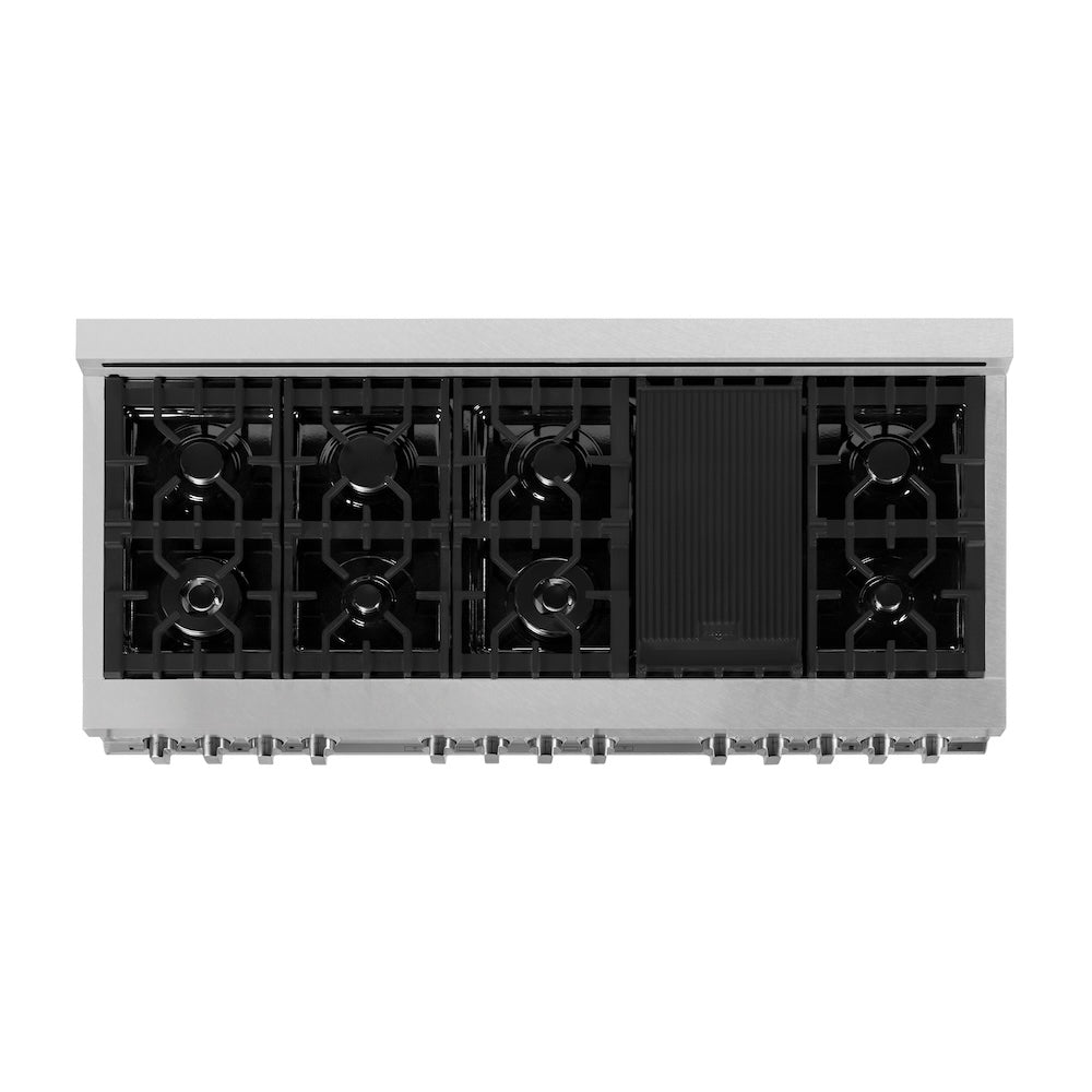 ZLINE 60 in. 7.4 cu. ft. Legacy Dual Fuel Range with 9 Burner Gas Cooktop and 2 Electric Convection Ovens in Satin Stainless Steel, Open Box-Great Condition