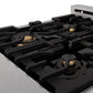 ZLINE 24 in. 2.8 cu. ft. Legacy Dual Fuel Range with Gas Cooktop and Electric Convection Oven in Satin Stainless Steel with 4 Brass Burners (RAS-SN-BR-24)
