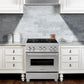 ZLINE 30 in. 4.0 cu. ft. Legacy Dual Fuel Range with Gas Cooktop and Electric Convection Oven in Satin Stainless Steel with 4 Brass Burners (RAS-SN-BR-30) front.