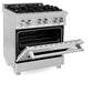ZLINE 30 in. 4.0 cu. ft. Legacy Dual Fuel Range with Gas Cooktop and Electric Convection Oven in Satin Stainless Steel with 4 Brass Burners (RAS-SN-BR-30)