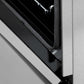 ZLINE 36 in. 4.6 cu. ft. Legacy Dual Fuel Range with Gas Cooktop and Electric Convection Oven in Satin Stainless Steel with 6 Brass Burners (RAS-SN-BR-36) StayPut oven door hinge.