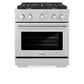 ZLINE 30 in. 4.2 cu. ft. Paramount Dual Fuel Range with 4 Burner Gas Cooktop and Electric Convection Oven in Satin Stainless Steel, Open Box-Good Condition
