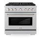 ZLINE 36 in. 5.2 cu. ft. Paramount Dual Fuel Range with 6 Burner Gas Cooktop and Electric Convection Oven in Satin Stainless Steel, Open Box-Great Condition