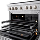 ZLINE 36 in. 5.2 cu. ft. Paramount Dual Fuel Range with 6 Burner Gas Cooktop and Electric Convection Oven in Satin Stainless Steel, Open Box-Good Condition