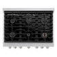 ZLINE 36 in. 5.2 cu. ft. Paramount Dual Fuel Range with 6 Burner Gas Cooktop and Electric Convection Oven in Satin Stainless Steel, Open Box-Good Condition