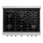 ZLINE 36 in. 5.2 cu. ft. Paramount Dual Fuel Range with 6 Burner Gas Cooktop and Electric Convection Oven in Satin Stainless Steel, Open Box-Great Condition