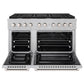 ZLINE 48 in. 6.7 cu. ft. Paramount Double Oven Dual Fuel Range with 8 Burner Gas Cooktop in Satin Stainless Steel, Open Box-Great Condition
