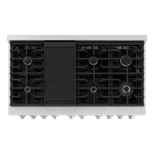 ZLINE 48 in. 6.7 cu. ft. Paramount Double Oven Dual Fuel Range with 8 Burner Gas Cooktop in Satin Stainless Steel, Open Box-Great Condition