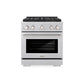 ZLINE 30 in. 4.2 cu. ft. Paramount Dual Fuel Range with 4 Burner DuoPro™ Cooktop and Electric Convection Oven in Satin Stainless Steel, Open Box-Good Condition