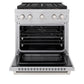 ZLINE 30 in. 4.2 cu. ft. Paramount Dual Fuel Range with 4 Burner DuoPro™ Cooktop and Electric Convection Oven in Satin Stainless Steel, Open Box-Great Condition
