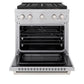 ZLINE 30 in. 4.2 cu. ft. Paramount Dual Fuel Range with 4 Burner DuoPro™ Cooktop and Electric Convection Oven in Satin Stainless Steel, Open Box-Good Condition