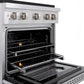 ZLINE 30 in. 4.2 cu. ft. Paramount Dual Fuel Range with 4 Burner DuoPro™ Cooktop and Electric Convection Oven in Satin Stainless Steel, Open Box-Good Condition